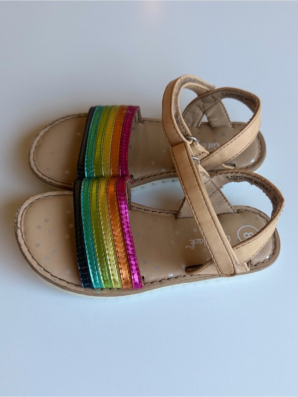 Girls' Pink Strappy Sandals - Classic Comfort - Picture 4 of 11